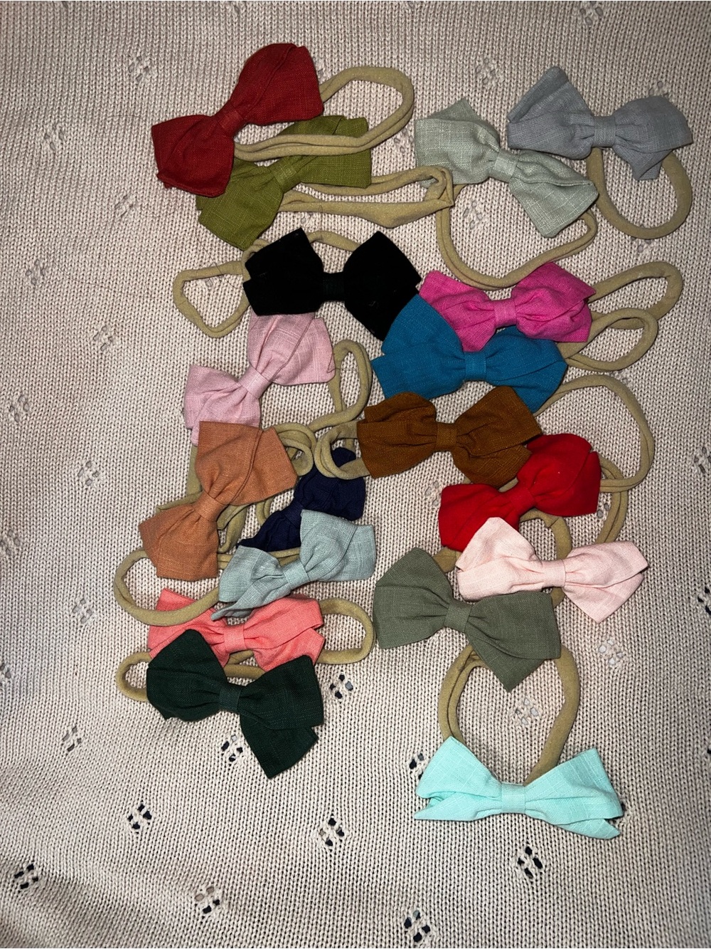 Kids Bow Elastic Hair Ties - Assorted Colors